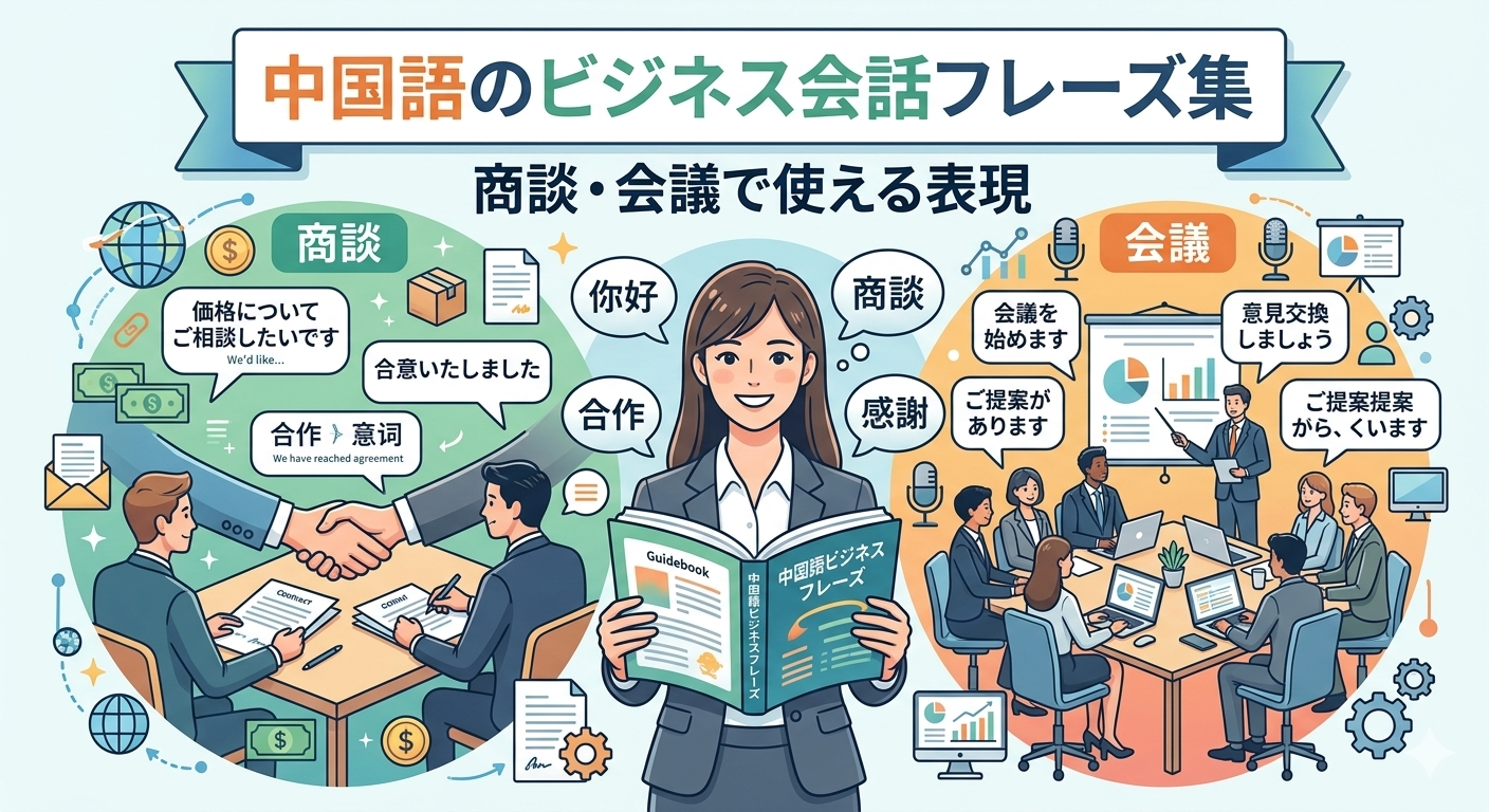 中国語のビジネス会話フレーズ集|商談・会議で使える表現 - Word Master NOTE ブログ