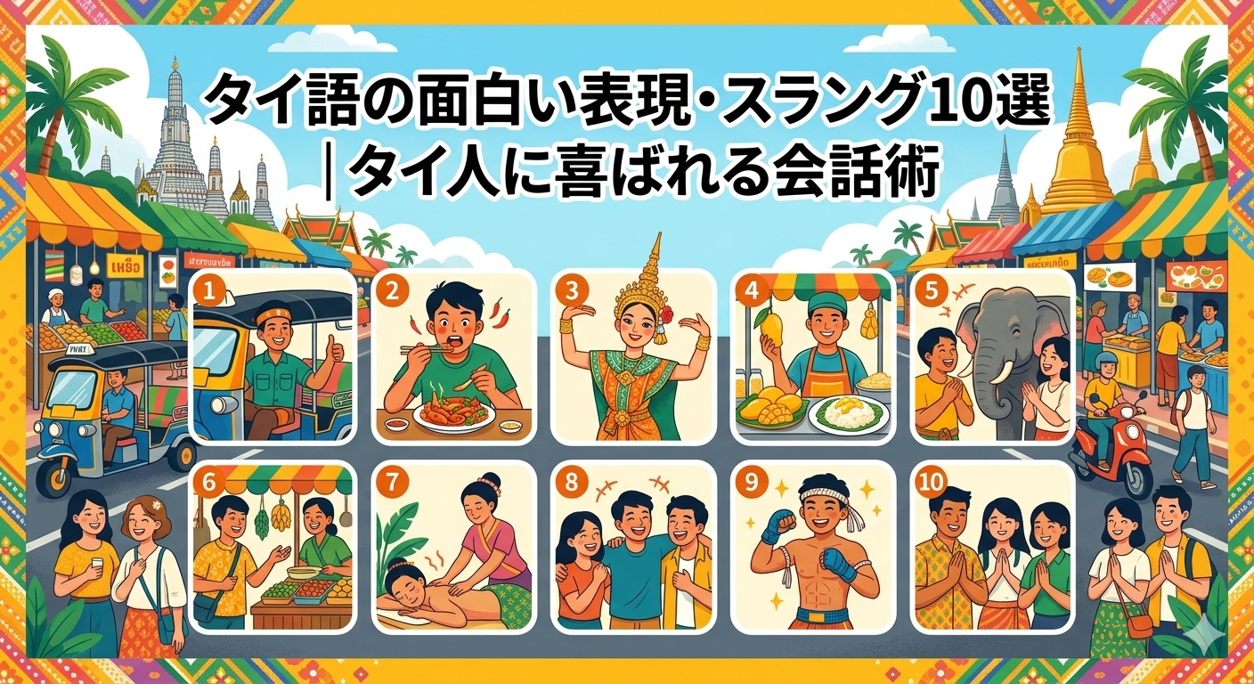 タイ語の面白い表現・スラング10選|タイ人に喜ばれる会話術